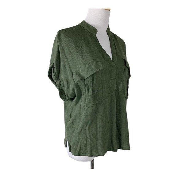 Maeve by Anthropologie Olive Green Top Size Small - Picture 3 of 8